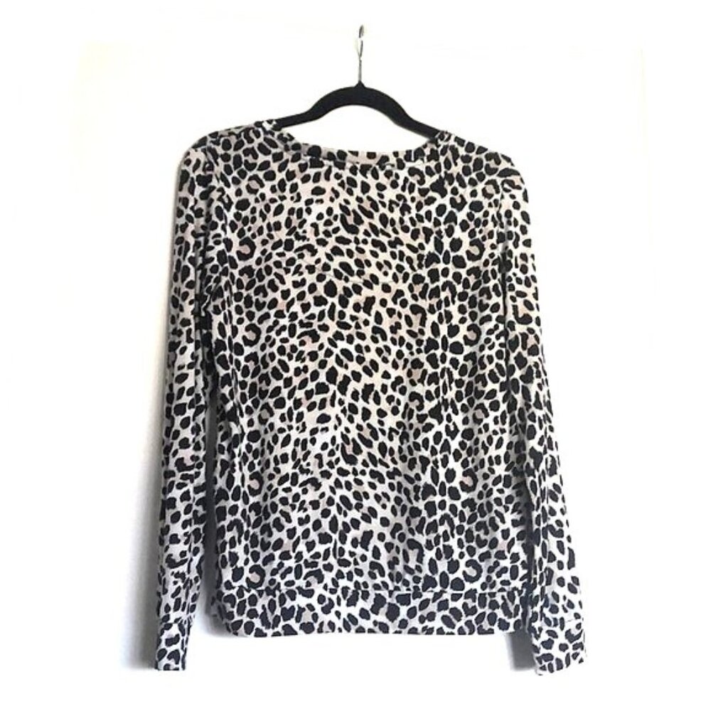 Betsey Johnson Cheetah Pajama Top W/ Hearts Super Soft & Stretch EUC  Sz S - Picture 2 of 5